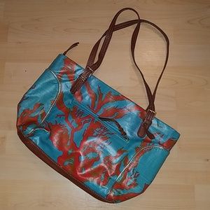 Sakroots Turquoise Coral Reef Purse